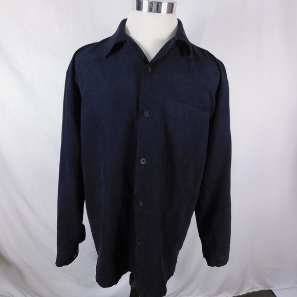 Bazzi Black Suede-Like Shirt XL - Mens Long Sleeve - Excellent - Picture 2 of 11